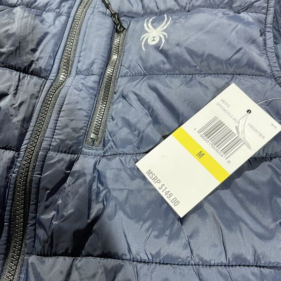 Spyder Quilted Frontier Puffer Vest‎ Insulated Men’s Medium Navy Blue NWT New - Picture 3 of 6